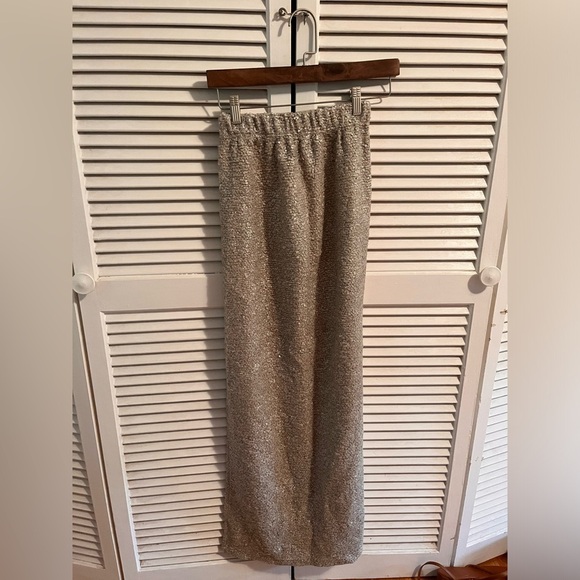 Silver Maxi Skirt for Casual Workwear - Picture 3 of 3